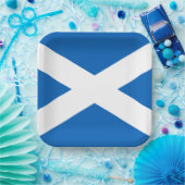 Saltire ~ Flag bij Schotland Papieren Bordje (Feest)
