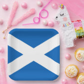 Saltire ~ Flag bij Schotland Papieren Bordje (Feest)