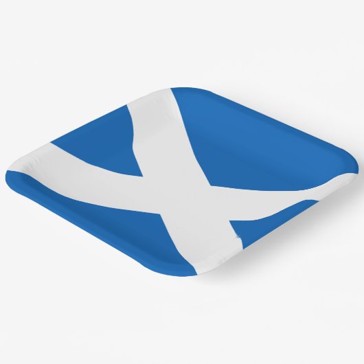 Saltire ~ Flag bij Schotland Papieren Bordje (Gebogen)