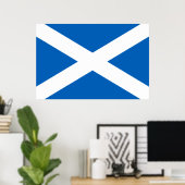 Saltire ~ Flag bij Schotland Poster (Thuiskantoor)