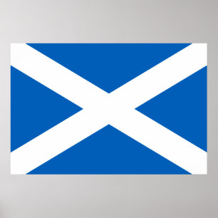 Saltire ~ Flag bij Schotland Poster