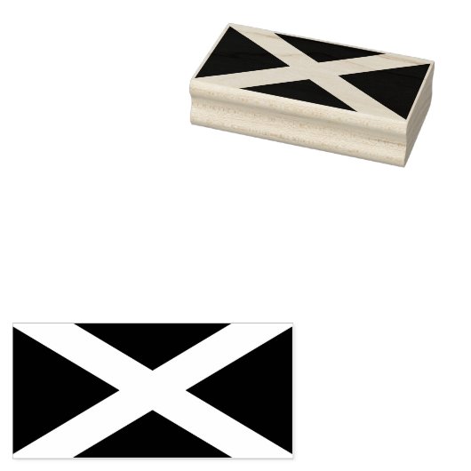 Saltire ~ Flag bij Schotland Rubberstempel (Gestempeld)