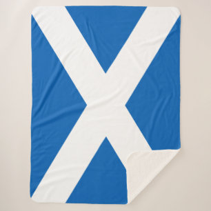 Saltire ~ Flag of Scotland Sherpa Blanket Sherpa Deken