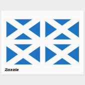 Saltire, Schotse vlag (officiële kleur) Rechthoekige Sticker (Vel)