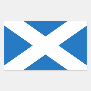 Saltire, Schotse vlag (officiële kleur) Rechthoekige Sticker