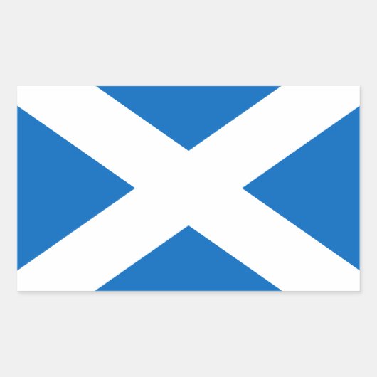 Saltire, Schotse vlag (officiële kleur) Rechthoekige Sticker (Voorkant)
