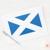 Saltire, Schotse vlag (officiële kleur) Rechthoekige Sticker (Envelop)