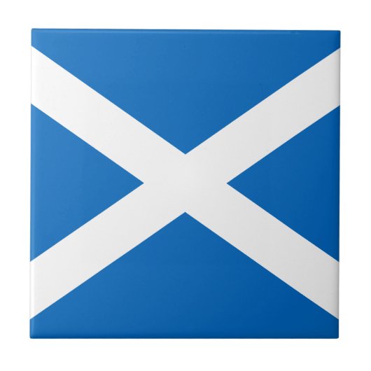 Saltire, Schotse vlag (officiële kleur) Tegeltje (Voorkant)