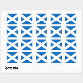 Saltire, Schotse vlag (officiële kleur) Vierkante Sticker (Vel)