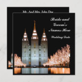 SaltLakeTemple-InvitationToWeddingReception Kaart (Voorkant / Achterkant)