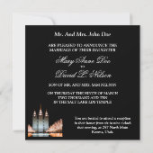 SaltLakeTemple-InvitationToWeddingReception Kaart (Achterkant)