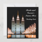 SaltLakeTemple-InvitationToWeddingReception Kaart (Voorkant)