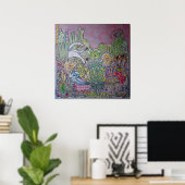 Saltomortels en Vetplanten Poster (Thuiskantoor)