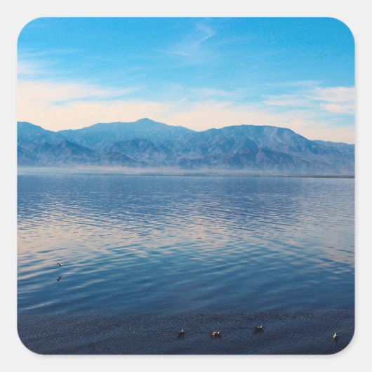 Salton Sea Tranquiliteit Vierkante Sticker (Voorkant)