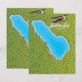 Salton Zee California, Verenigde Staten-kaart (Voorkant / Achterkant)