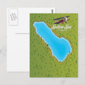 Salton Zee California, Verenigde Staten-kaart Briefkaart (Voorkant / Achterkant)