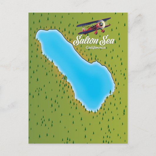 Salton Zee California, Verenigde Staten-kaart Briefkaart (Voorkant)