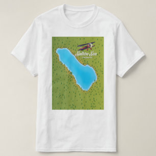 Salton Zee California, Verenigde Staten-kaart T-shirt