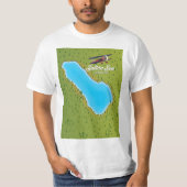 Salton Zee California, Verenigde Staten-kaart T-shirt (Voorkant)