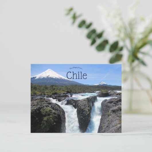 Saltos del Rio Petrohué Chili Briefkaart (Staand voorkant)