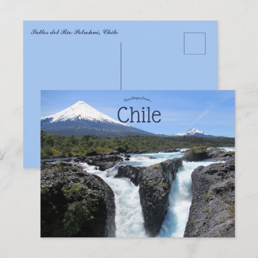 Saltos del Rio Petrohué Chili Briefkaart (Voorkant / Achterkant)