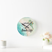 Saltwater Beach Life Seahorse Ronde Klok (Huis)