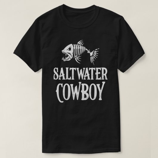 Saltwater Cowboy - Vist Angler Classic T-Shirt (Design voorkant)