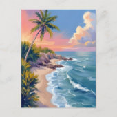 Saltwater Daydream | Ocean Coast Watercolor Sea Briefkaart (Voorkant)