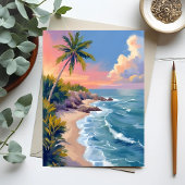 Saltwater Daydream | Ocean Coast Watercolor Sea Briefkaart