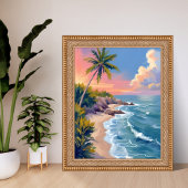 Saltwater Daydream | Ocean Coast Watercolor Sea Poster