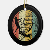 Saltwater Deep Zee Vist Angler Fisherman Sport Keramisch Ornament (Links)