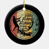 Saltwater Deep Zee Vist Angler Fisherman Sport Keramisch Ornament (Achterkant)