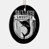 Saltwater Deep Zee Vist Angler Fisherman Sport Keramisch Ornament (Rechts)