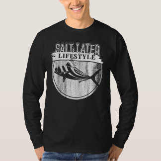 Saltwater Deep Zee Vist Angler Fisherman Sport T-shirt