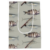 Saltwater Fisherman Vist thema Medium Cadeauzakje (Achterkant)