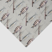 Saltwater Fisherman Vist thema Tissuepapier (Detail)