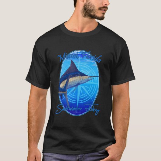 Saltwater Fishing Miami Florida Offshore Fish T-shirt (Voorkant)