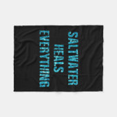 Saltwater Heals Everything Motivational Quotes  Fleece Deken (Voorkant (Horizontaal))