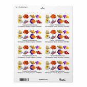 saltwater Marine Aquarium Fish Label (Full Sheet)
