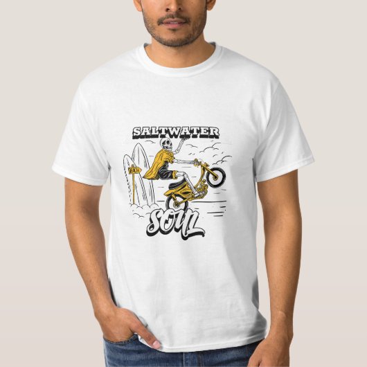 Saltwater Soul Surfing t-shirt  (Voorkant)
