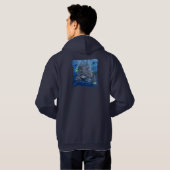 Saltwater-studio met tonijn print Hoodie. Hoodie (Achterkant volledig)