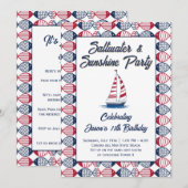 Saltwater & Sunshine strand zeilfeest Kaart (Voorkant / Achterkant)