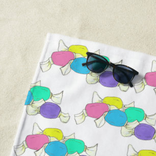 Saltwater Taffy Boardwalk Snoep Winkelartikelen Strandlaken