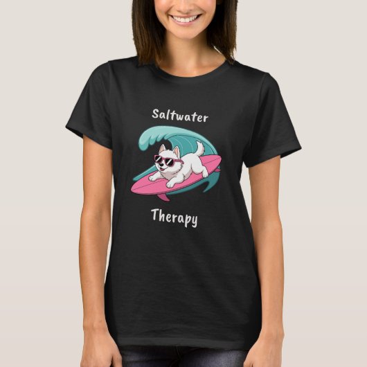 Saltwater Therapy - Funny Surf T-Shirt (Voorkant)