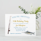 Saltwater Vist volwassen man op geboortedag Kaart (Staand voorkant)