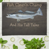 Saltwaterforel Vist ・ Aangepast Theedoek (Gevouwen)