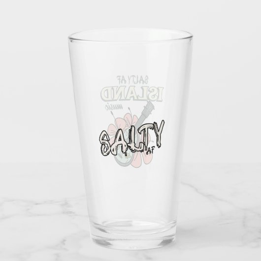 Salty AF Island Muziek Glas (Achterkant)