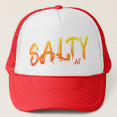 "Salty AF" logo Sunset Trucker Pet (Voorkant)