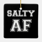 SALTY AF PINGING PONG BALL KERAMISCH ORNAMENT (Achterkant)