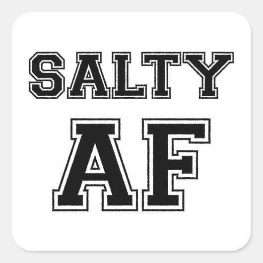 SALTY AF VIERKANTE STICKER (Voorkant)